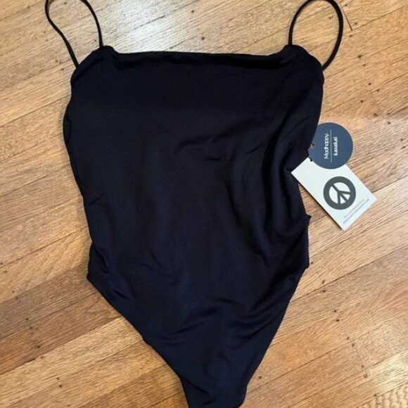 NEW! Madhappy x kasakai Bowie No Tie Full One Piece Black Bathing Swim Suit SM - Picture 3 of 6